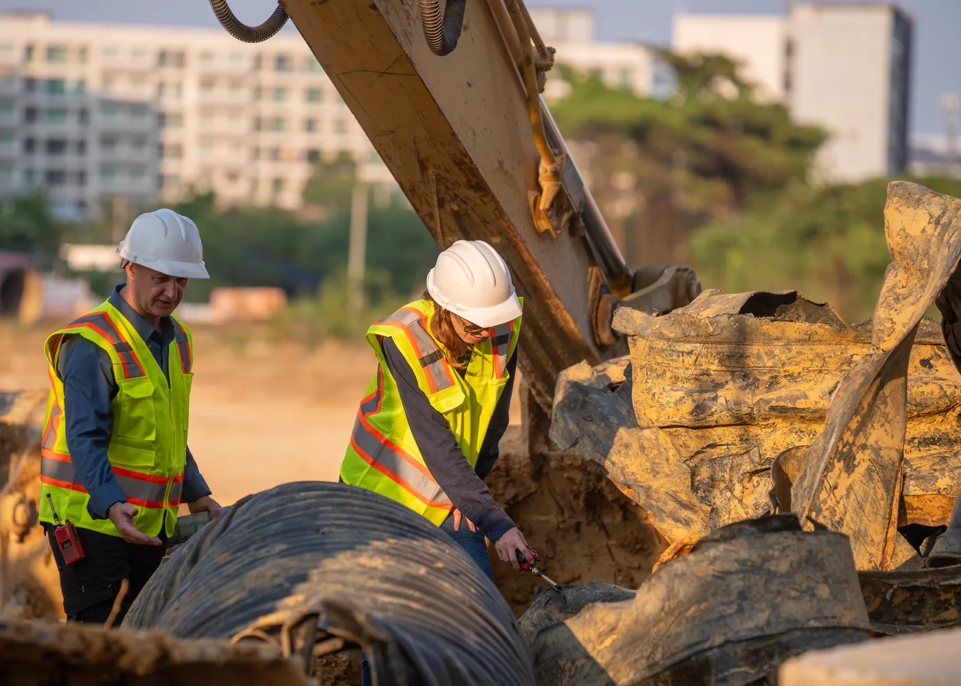 Equipo de Ramdey en obra